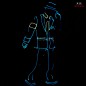 michael jackson costume led programmable for performance